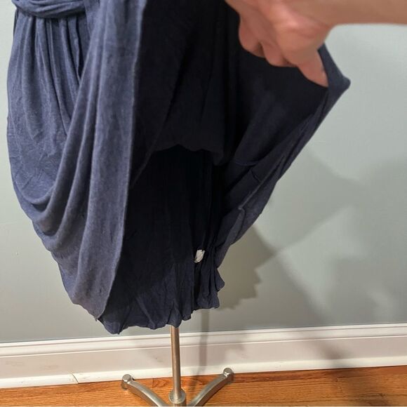 Anthropologie x Bailey 44 Navy Ruched Basketry Dress Size Medium - Picture 6 of 8